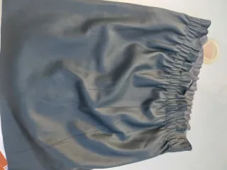 Minifalda Zara Piel Azul Marino Talla S