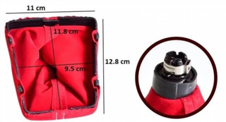 Pomo palanca cambios AUDI A3 S3 6 vel. gamuza roj