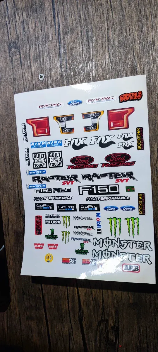 Pegatinas para rc crawler ford raptor f150