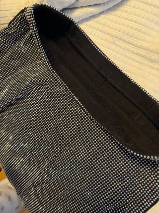 Falda corta brillos elástica