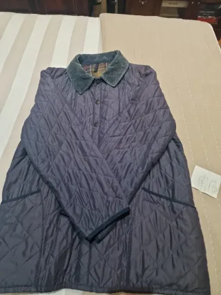 Chaqueta Barbour azul y verde