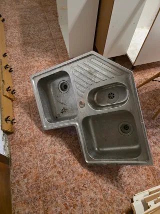 Fregadero Inox Triple con Sifones