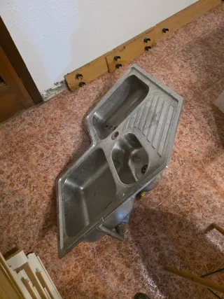 Fregadero Inox Triple con Sifones