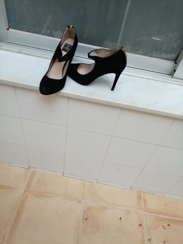 Tacones Zara Negros Talla 39