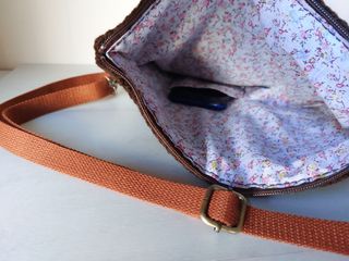 Bolso nuevo crochet bandolera marrón