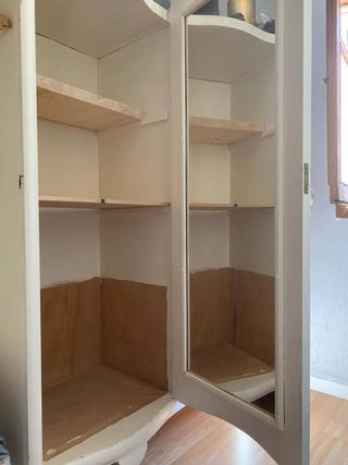 Armario Vintage 3 Puertas Madera y Cristal