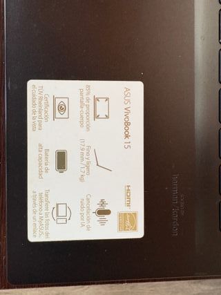 Portátil Asus VivoBook 15 Intel Core i7