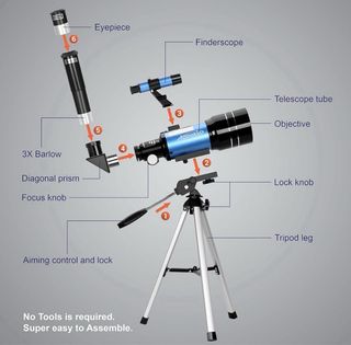 Telescopio Aomekie Azul