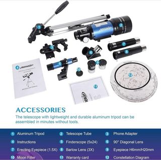 Telescopio Aomekie Azul