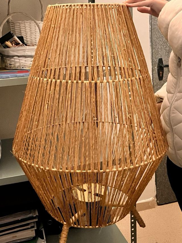 Lámpara Decorativa Estructura Yute Beige/Marrón