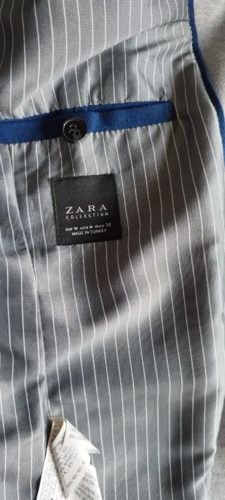 Chaqueta Zara Gris Hombre