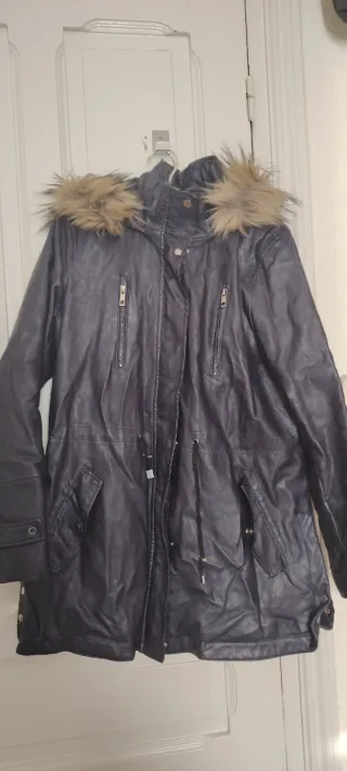 Parka polipiel azul marino talla 42