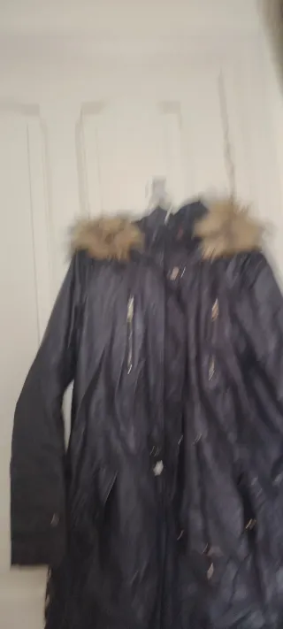 Parka polipiel azul marino talla 42