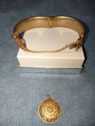 Bracciale e ciondolo vintage Toledo damascena