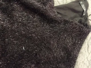 Vestido Negro Brillo Talla Única