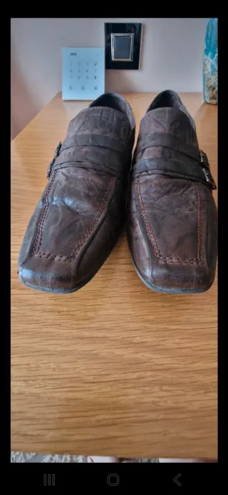 Zapatos de vestir marrones para caballero piel