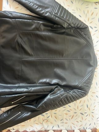 Chaqueta Zara Piel Negra Talla M.