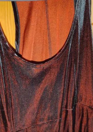 Vestido largo negro y rojo