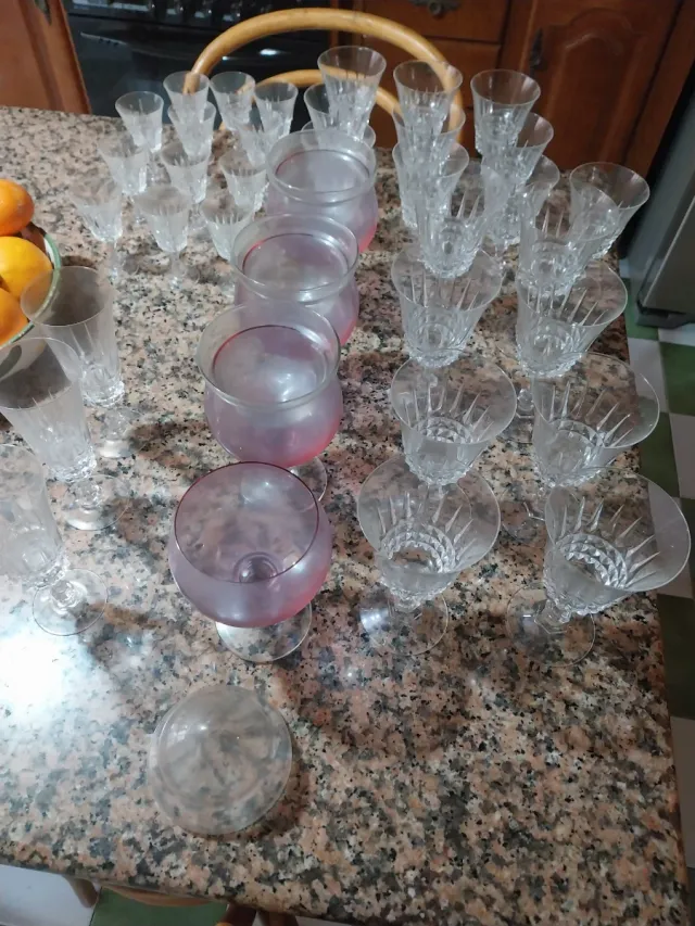Copas de cristal vintage (30 uds)
