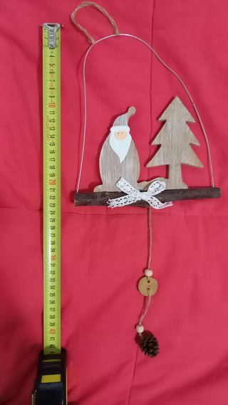 Decorazione natalizia in legno Babbo Natale albero