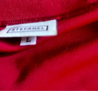 Abito rosso viscosa stretch midi