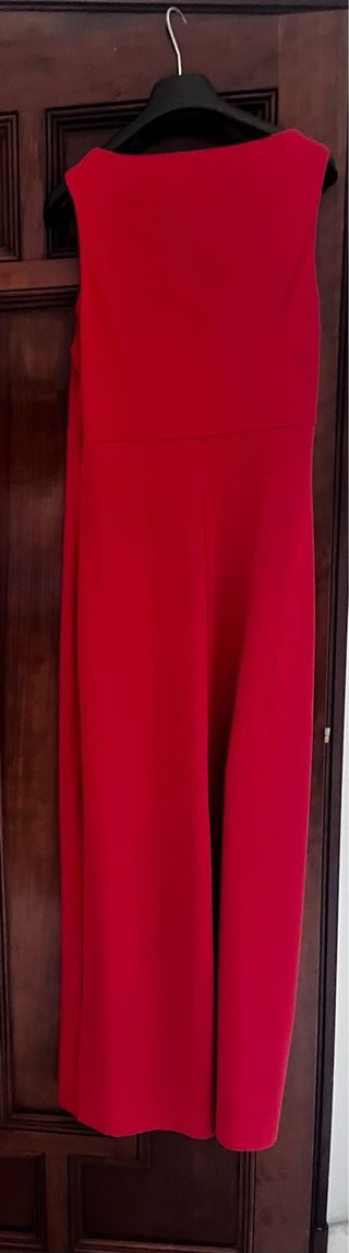 Abito rosso viscosa stretch midi
