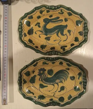 Coppia di piatti da appendere Puente Arzobispo Vintage