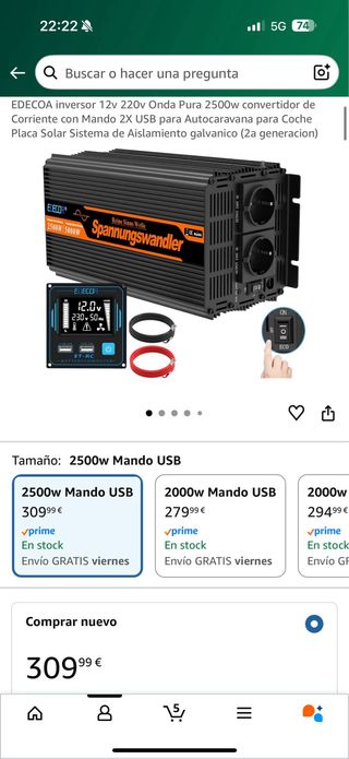 Instalación solar caravana