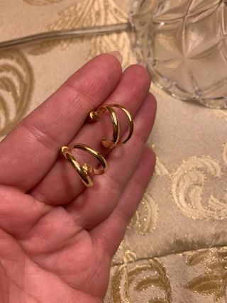 Orecchini a cerchio placcati oro