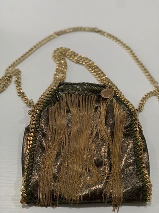 Borsa Stella McCartney oro/verde