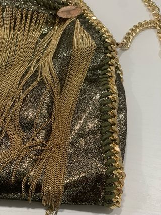 Borsa Stella McCartney oro/verde