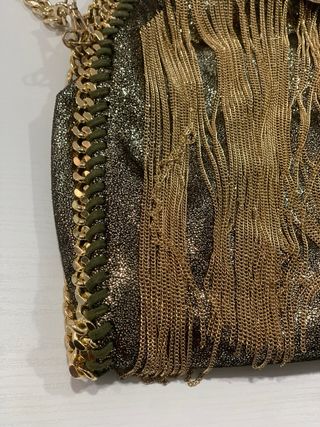 Borsa Stella McCartney oro/verde