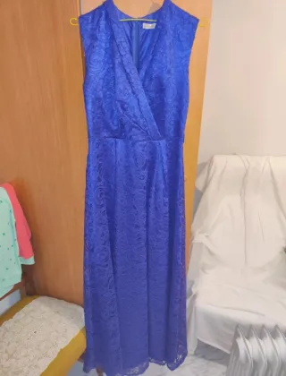 Vestido de fiesta azul largo