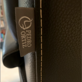 Sofá 3 plazas piel flor negro