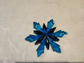 Addobbo Natale handmade resina fiocco neve