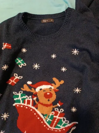 Jersey Familia Navidad talla m,talla L,talla 6-7