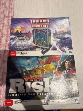 Juegos de mesa Risk y Hundir la Flota