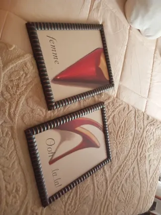 Dúo de cuadros: zapato tacón.