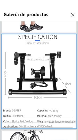 Rodillo de entrenamiento para bicicleta