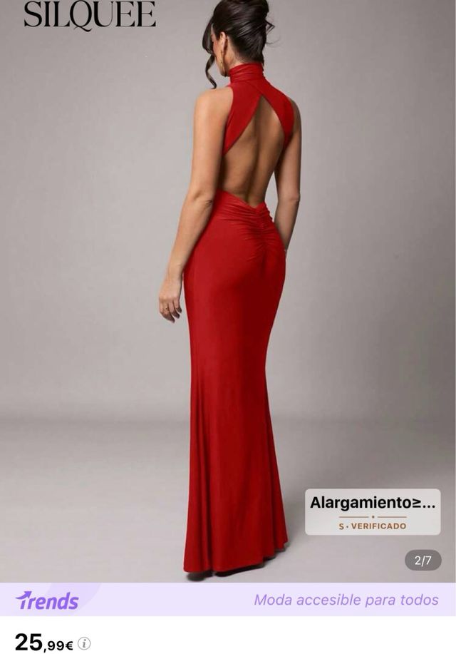 Vestido rojo largo elegante