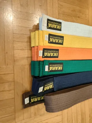 Conjunto cinturones artes marciales IKARA