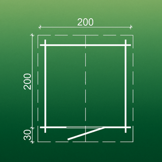 Caseta de jardín 4m2 Suelo y extras incluidos