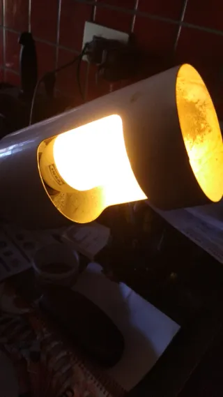 Lampada anni '70 design metallo plastica