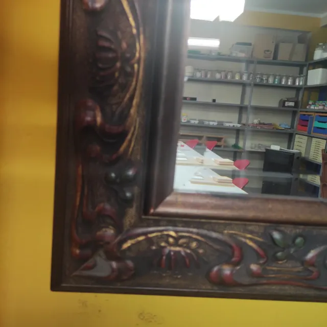 Espejo Madera Art Nouveau 100x65cm