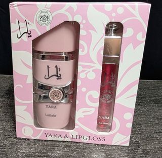 Lattafa Yara & Lipgloss Set Rosa Dorado