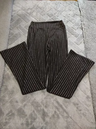 Pantalón fiesta rayas plateadas