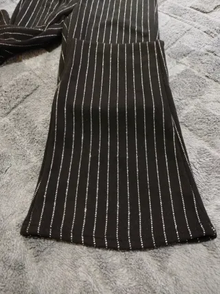 Pantalón fiesta rayas plateadas