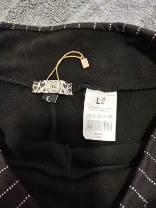 Pantalón fiesta rayas plateadas