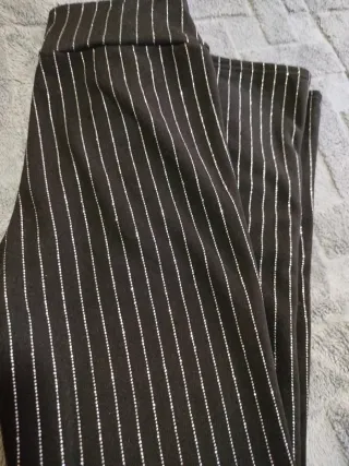 Pantalón fiesta rayas plateadas