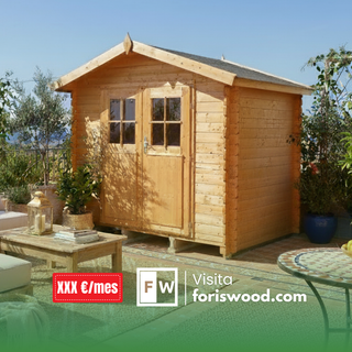 Caseta de madera 5,2 m2 suelo y extras INCLUIDOS